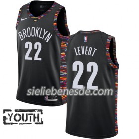 Kinder NBA Brooklyn Nets Trikot Caris LeVert 22 2018-19 Nike City Edition Schwarz Swingman